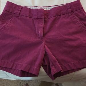 9 Pair Of J. Crew High Waist Rust Shorts Size 4